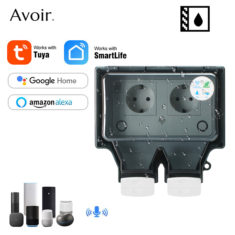 Outdoor Power Timer - Avoir Tuya Wall Electrical Sockets Ip66