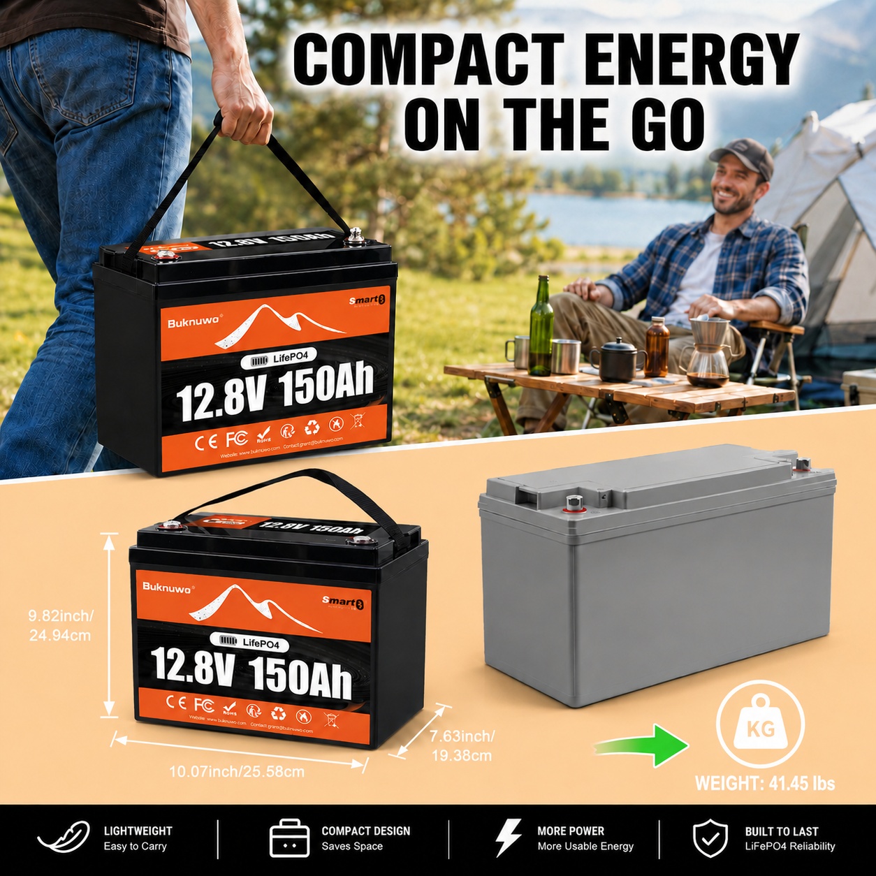 Buknuwo Smart 12V/12.8V 150Ah  - Outdoor Power Supply 12V ulasan dan harga
