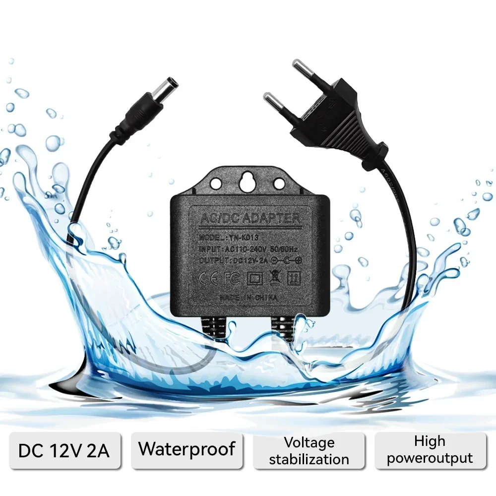 Power Adapter  DC12V 2A Waterp - Outdoor Power Plug ulasan dan harga