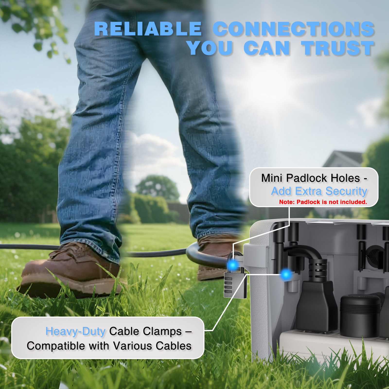 Weatherproof Outdoor Electrica - Outdoor Power Strip With Cover ulasan dan harga