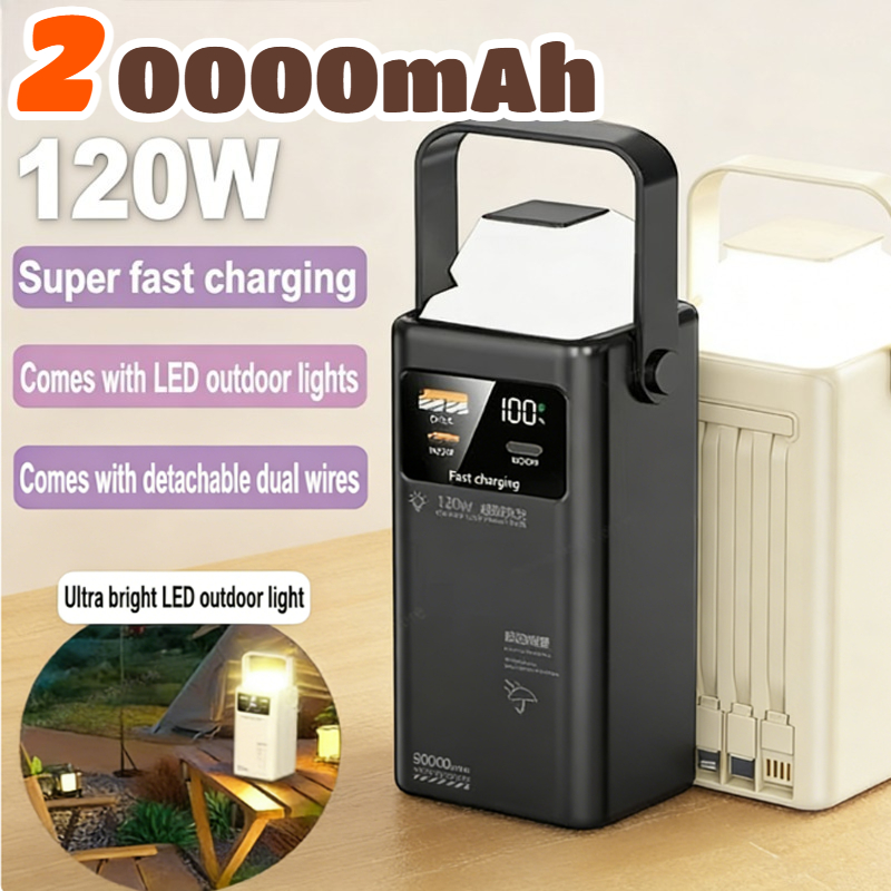 120W Power Bank 200000mAh Larg - Outdoor Usb Power Outlet ulasan dan harga