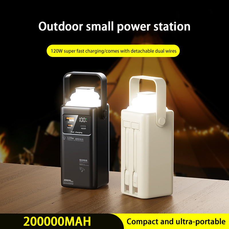 120W Power Bank 200000mAh Larg - Outdoor Usb Power Outlet ulasan dan harga