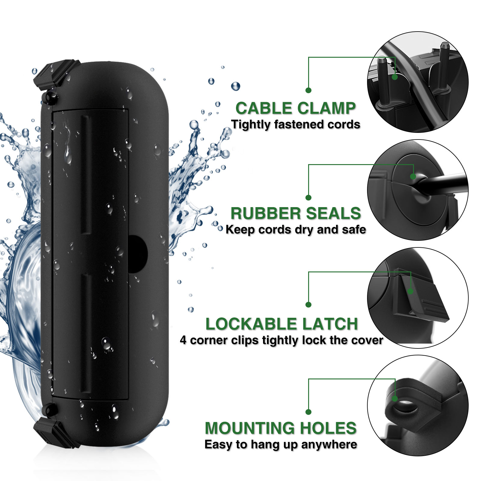 Small IP44 Waterproof Outdoor  - Outdoor Power Strip With Cover ulasan dan harga