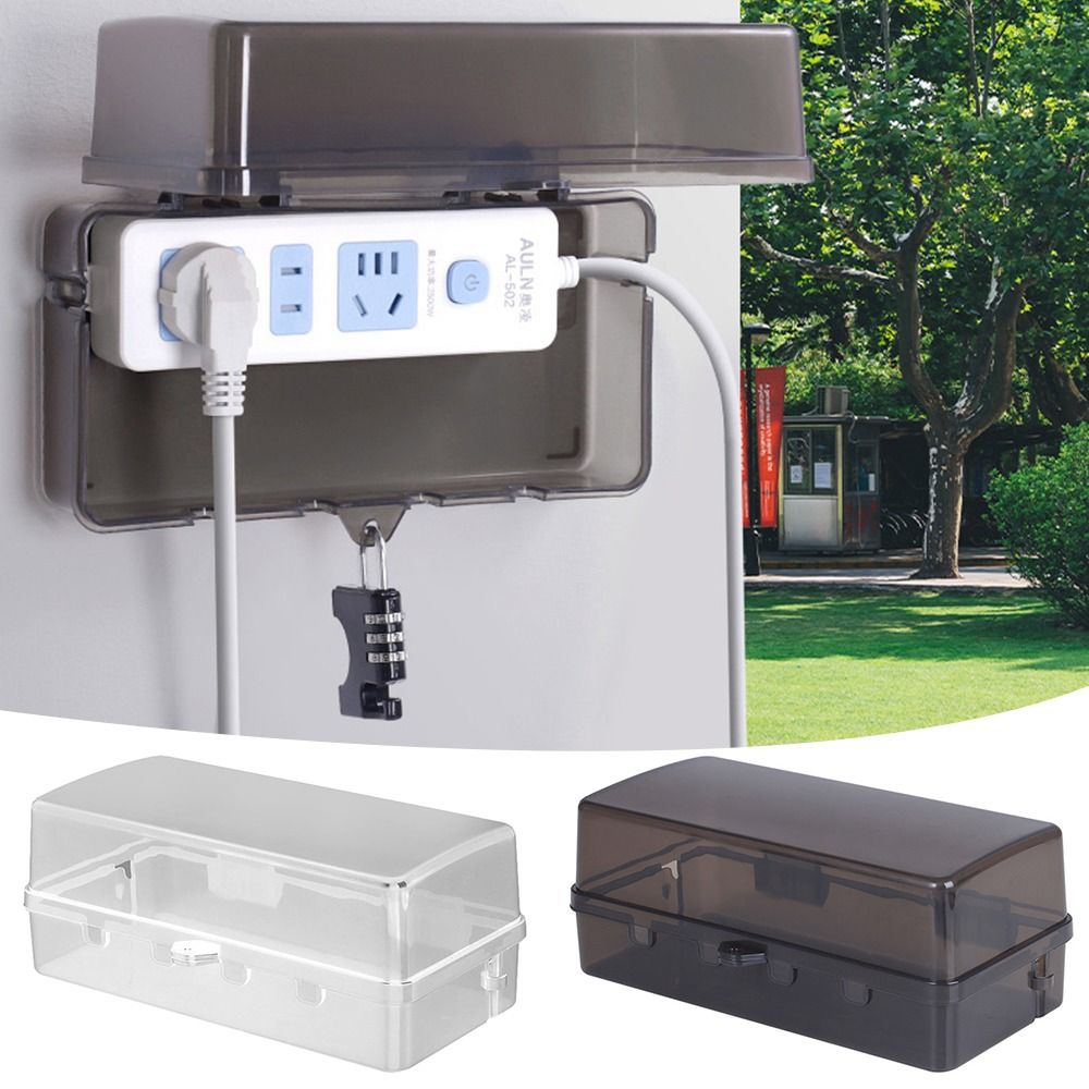 Durable Plastic Plug Box Anti- - Outdoor Power Strip With Cover ulasan dan harga
