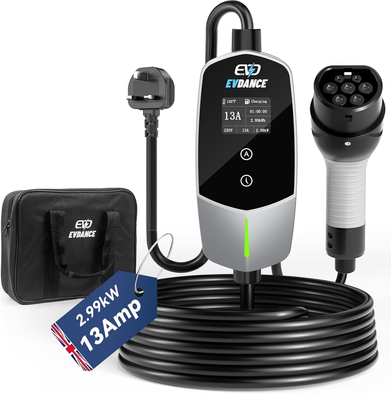 EVDANCE Portable EV Charger Ty - Outdoor Power Plug ulasan dan harga