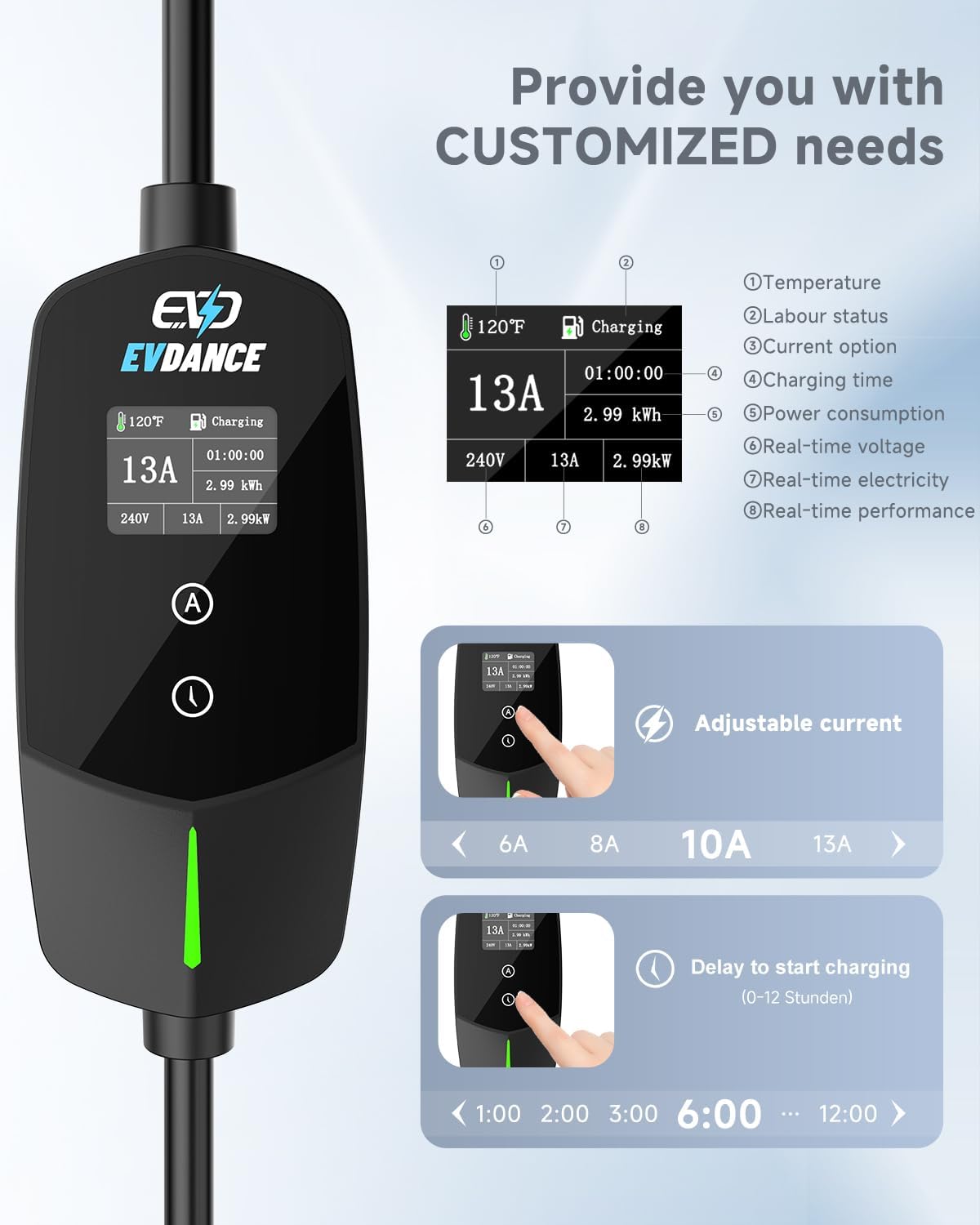 EVDANCE Portable EV Charger Ty - Outdoor Power Plug ulasan dan harga