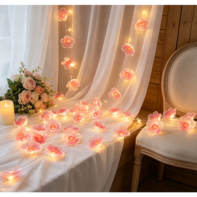 Pink Cherry Blossom LED Fairy  - Outdoor Power For Wedding ulasan dan harga