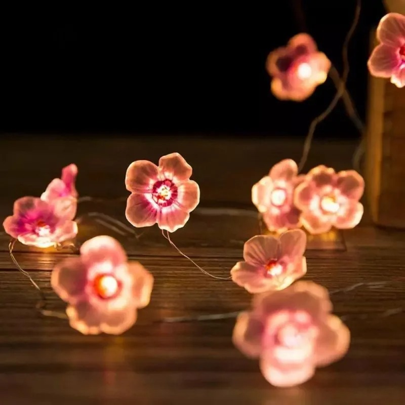 Pink Cherry Blossom LED Fairy  - Outdoor Power For Wedding ulasan dan harga