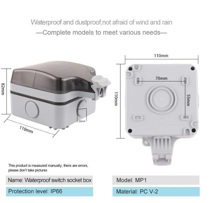 IP66 EU Standard German Style  - Outdoor Usb Power Outlet ulasan dan harga