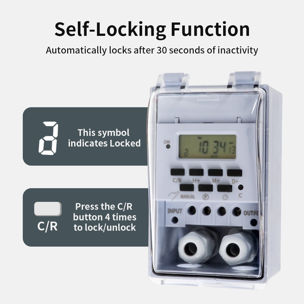 TNCE 30A Timer Switch, Waterpr - Outdoor Power Timer ulasan dan harga