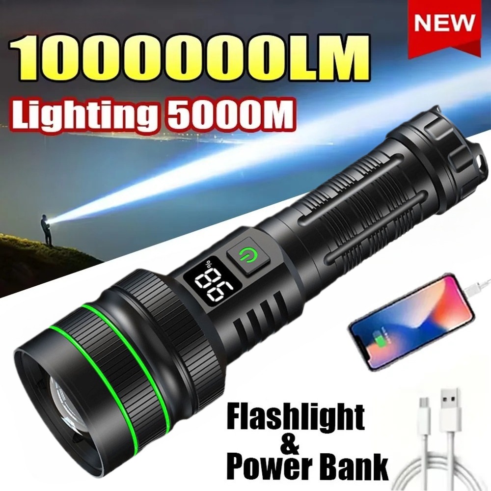 Powerful LED Flashlight Zoomab - Outdoor Power For Camping ulasan dan harga