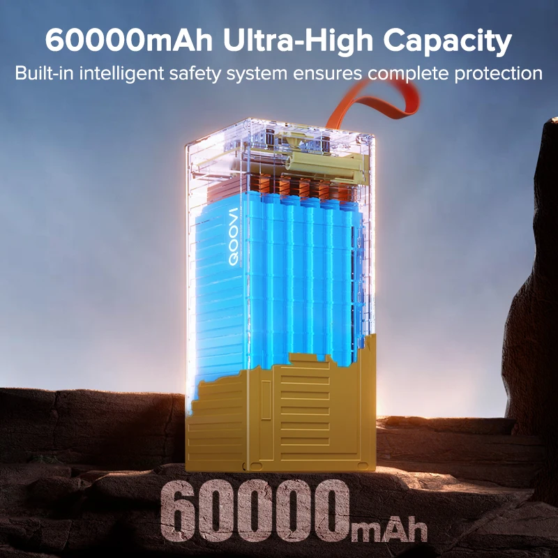 QOOVI 60000mAh Power Bank 22.5 - Outdoor Usb Power Outlet ulasan dan harga
